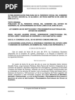 Ley de Instituciones y Procedimientos Electorales Del Estado de Guerrero 483 2021 03 10