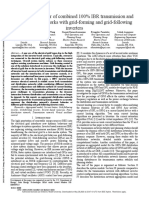 Dynamic Behavior of Combined 100 IBR Transmission and Distribution Networks With Grid-Forming and Grid-Following Inverters