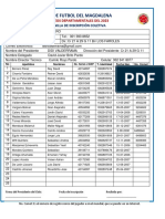 Planilla Liga JUVENIL Obrero 2023