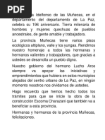 La Provincia Idelfonso de Las Muñecas