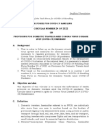 Taskforce Covid-19 Circular No. 24 of 2022 On Provisions For Domestic Travels