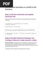 How To Install OpenStack On CentOS 8 With Packstack