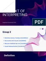 Context of Interpreting