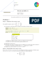 Math ECG 2.: Devoir Surveillé N 4