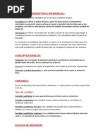 Estadistica Descriptiva e Inferencial