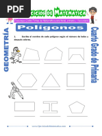 Ejercicios de Poligonos para Cuarto de Primaria