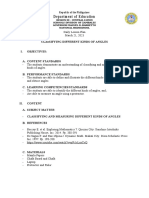 Semi Detailed Lesson Plan (Classifying The Different Kinds of Angles)