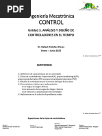 CONTROL Mecat - U3. Análisis y Diseño de Controladores en El Tiempo