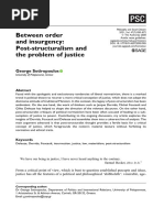 Sotiropoulos 2020 Between Order and Insurgency Post Structuralism and The Problem of Justice