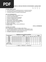 BE3271 Electrical and Electronics Lab Syllabus