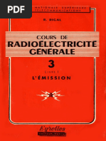 Cours de RadioÉlectricité Générale T3, L'Émission - R. RIGAL - (1951)