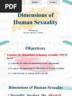 Health - Lesson 2 - Dimensions of Human Sexuality