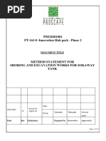 Method Statement - Shoring and Excavation For Soakaway Tank - Hub Park Revised