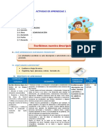 D1 A1 SESION COM. Escribimos Nuestra Descripción