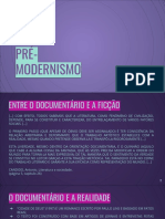 Pré Modernismo