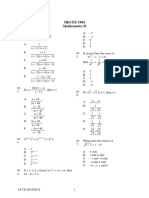 HKCEE 1984 Mathematics II: N N N N