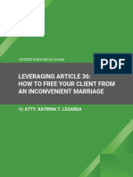 Downloadable PDF - Leveraging Article 36 - How To Free Your Client From An Inconvenient Marriage