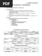 Determinantes y Pronombres Actividades