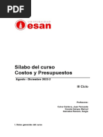 Sílabo de Costos y Presupuestos 2022-2 VF