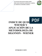 Indices de Equidad Shannon-Wiener