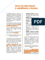 Conceito de Multidão Público Audiência e Massa