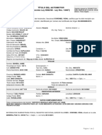 Título Del Automotor (Decreto Ley 6582/58 - Ley Nro. 14467) : Titular