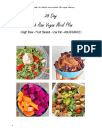 High Raw Vegan Meal Plan-28 DAYS High Raw-Fruit Based-Low Fat-Abundance