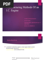 Manafacturing of IC Engines