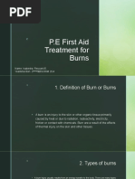 P.E First Aid Treatment For Burns (ISABEDRA)