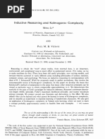 Inductive Reasoning and Kolmogorov Complexity: Journal of Computer and System Sciences