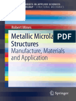 Metallic Microlattice Structures: Manufacture, Materials and Application