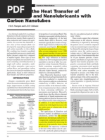 Improving The Heat Transfer of Nano Fluids and Nano Lubricants With Carbon Nanotubes