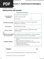 Examen (AAB01) Cuestionario 1 Administración Estratégica de La Capacidad