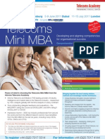 Telecoms Mini MBA Jun-Sept 2011