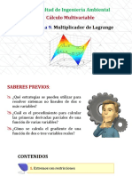 Semana 9. Multiplicador de Lagrange