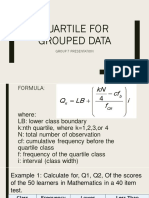 Quartile For Grouped Data