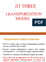 Unit Three: Transportation Model