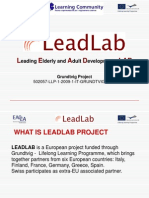 L E A D - Lab: Eading Lderly and Dult Evelopment