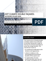 Hot Climate Double Facades - A Focus On Solar Avoidance