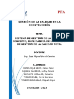 GRUPO 4 - Sistema de Gestion de La Calidad-Implicancia en Calidad Total