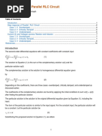 Step Response Parallel RLC Circuits