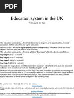 Education System in The UK