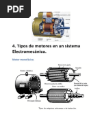 Tipos de Motores en Un Sistema Electromecánico.