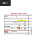 Costing Mono Carton Duplex