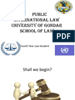 Public International Law Int Lecture Note