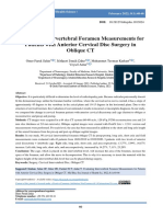 Evaluating Intervertebral Foramen Measur