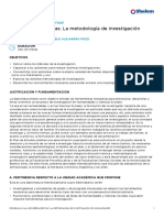 Programa Metodologia de Investigacion en Humanidades