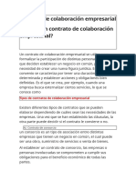 Contratos de Colaboración Empresarial