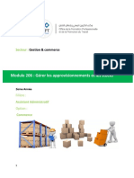 Module Gestion Des Approvisionnements Et Des Stocks