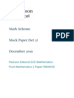 9MA0 - 02 - Mark Scheme - Mock Set 2